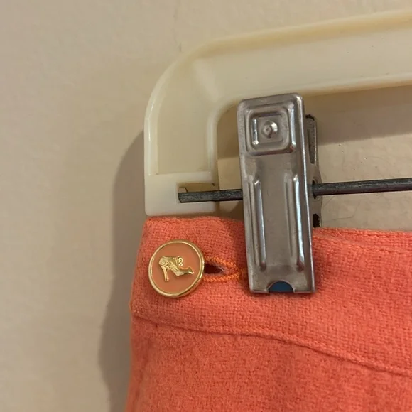 Salvatore Ferragamo Orange Pencil Skirt Knee-Length Pleated - Picture 4 of 5